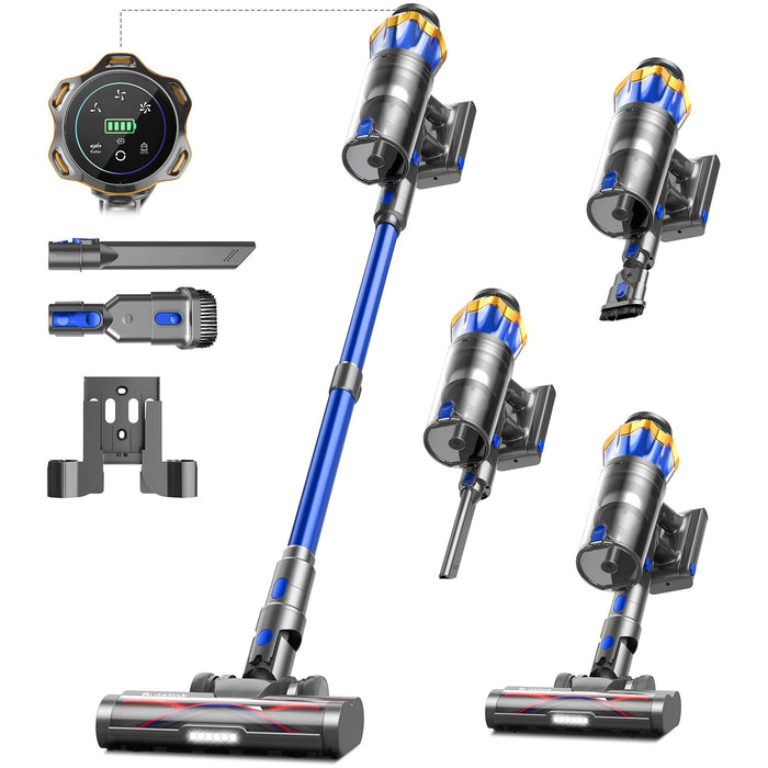 Cordless Vacuum Cleaner 600W 50kPa 65Min OLED Touch Screen Blue